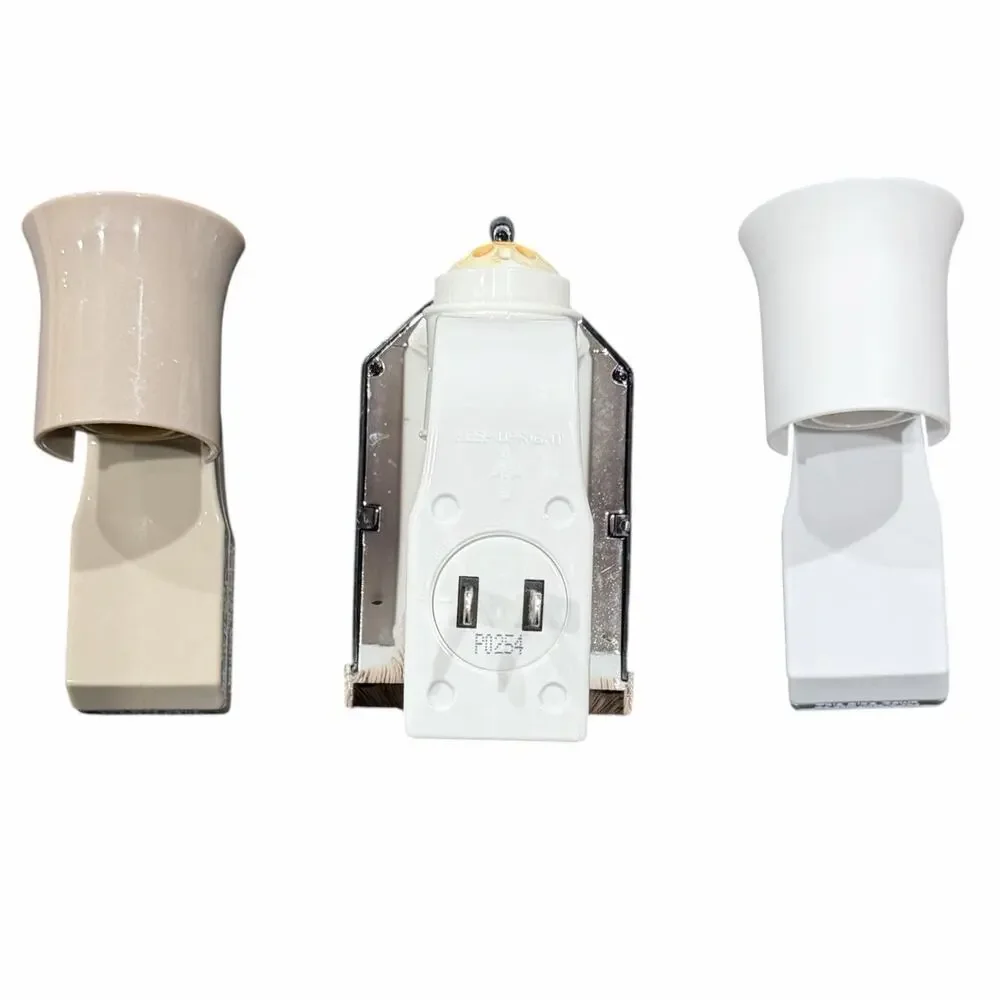 3 Wallflowers Bath Body Works Succulent Plant 1 White 1 Tan Wall Plug Diffusers